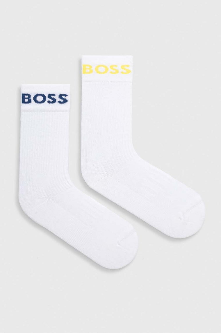 BOSS skarpetki 2-pack męskie kolor biały