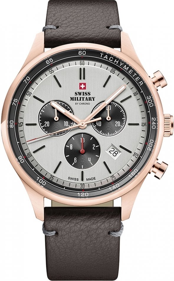 Zegarek męski SWISS MILITARY SM34081.09 brązowy sportowy