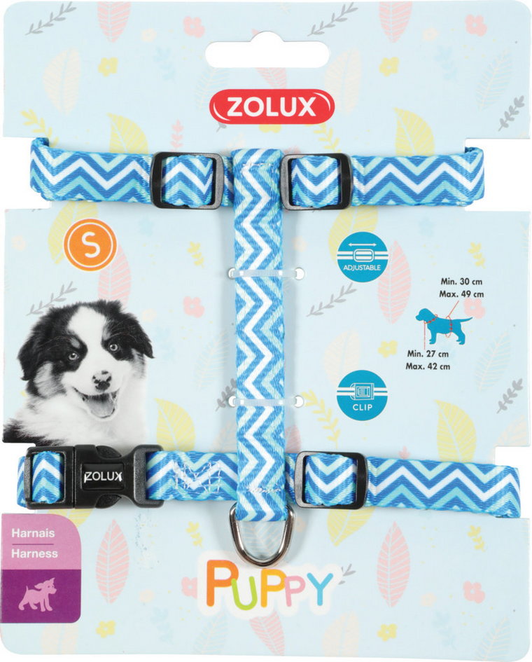 ZOLUX Szelki Puppy PIXIE 13 mm kol. niebieski