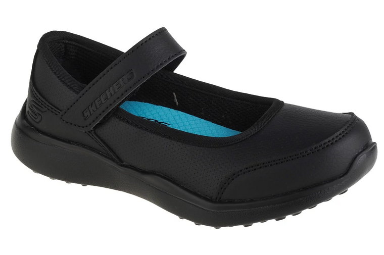 Skechers Microstrides-Class Spirit 302606L-BBK, Dla dziewczynki, Czarne, buty sneakers, skóra syntetyczna, rozmiar: 28