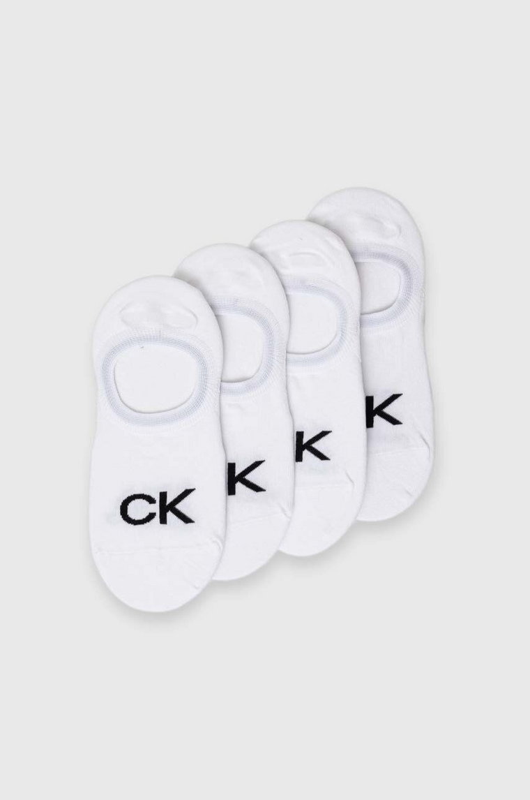 Calvin Klein skarpetki 4-pack damskie kolor biały 701220509