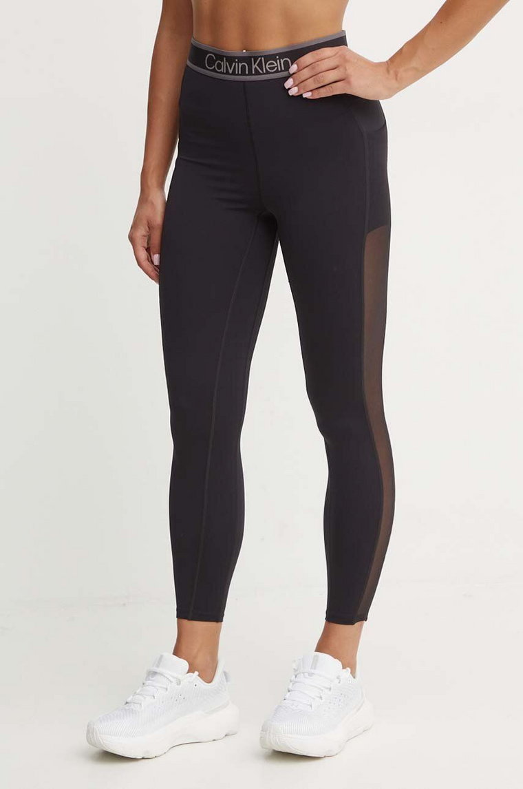 Calvin Klein Performance legginsy treningowe kolor czarny gładkie 00GWF4L608