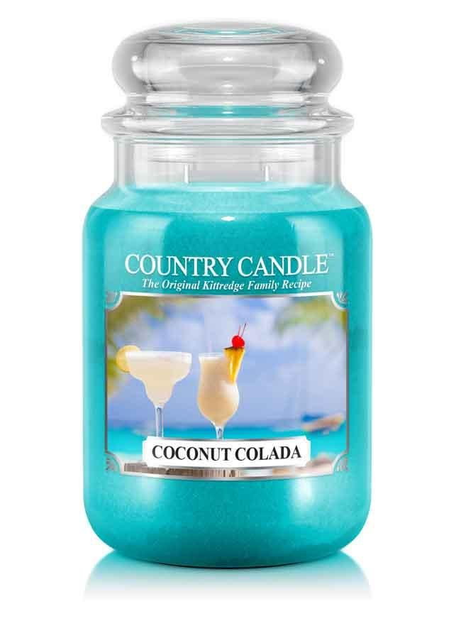 Country Candle, Coconut Colada, świeca zapachowa, duży słoik, 2 knoty