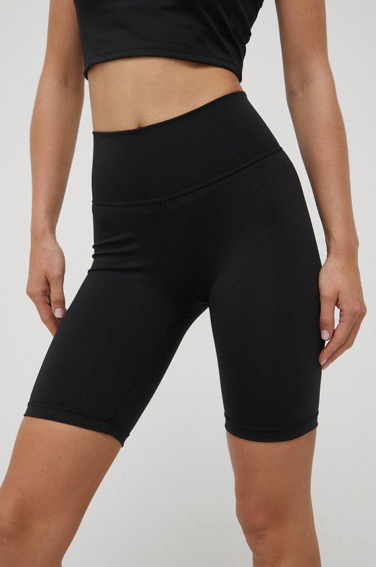 adidas Performance szorty treningowe Optime H64227 damskie kolor czarny gładkie high waist