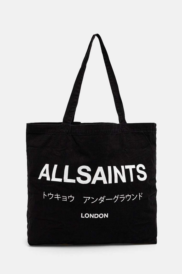 AllSaints torba bawełniana kolor szary M249XB