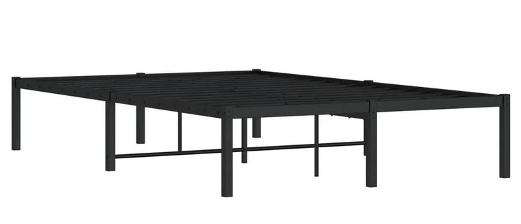 Czarne metalowe łóżko industrialne 140x200 cm - Dafines