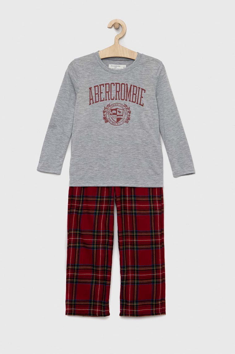Abercrombie & Fitch piżama dziecięca kolor czerwony wzorzysta