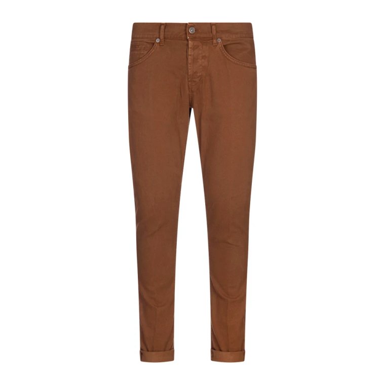 Brązowe Spodnie Skinny Fit Five-Pocket Dondup