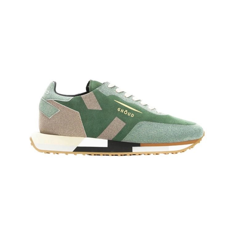 Rush Low Suede Glitter Zielono-Brązowe Sneakersy - 36 Ghoud