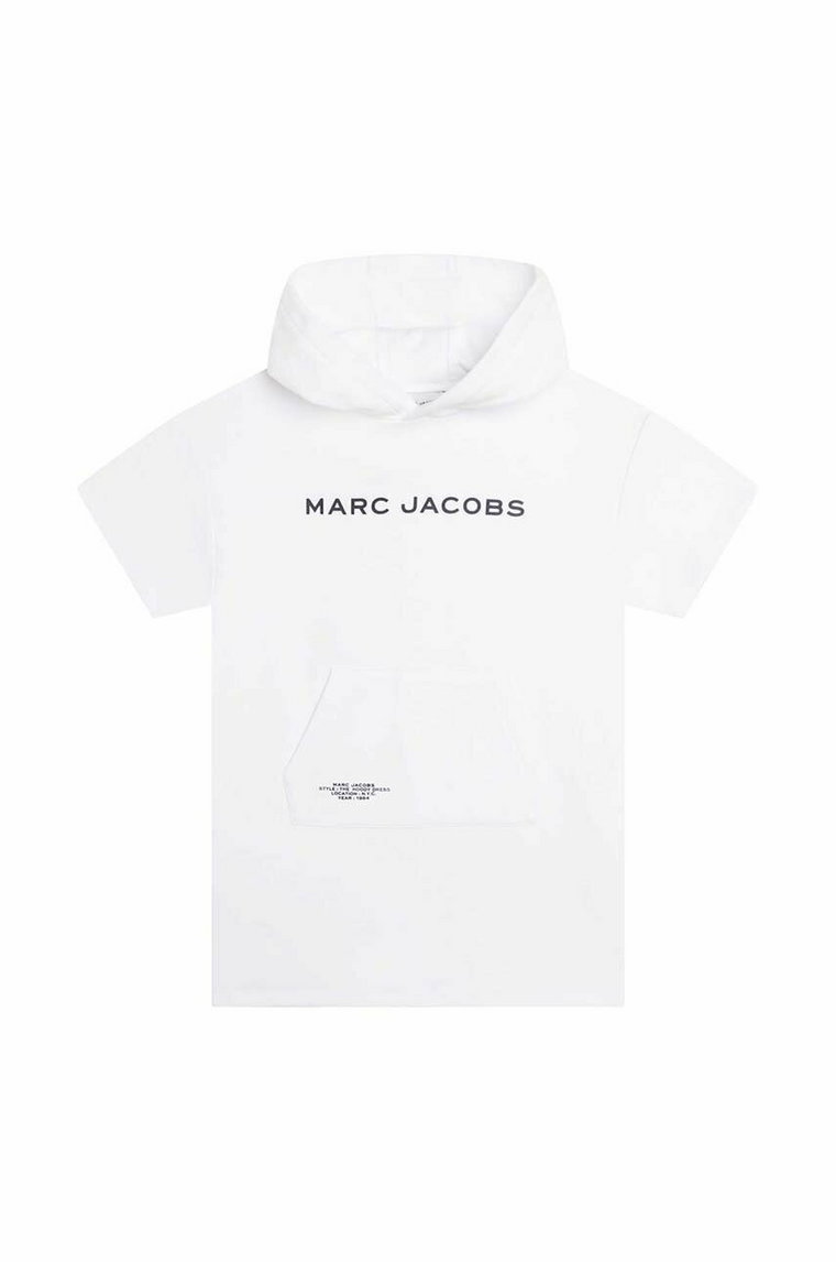 Marc Jacobs sukienka bawełniana dziecięca kolor biały mini prosta