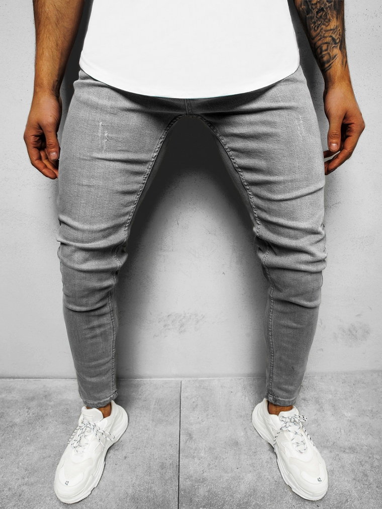 Spodnie jeansowe męskie szare OZONEE E/1229SP