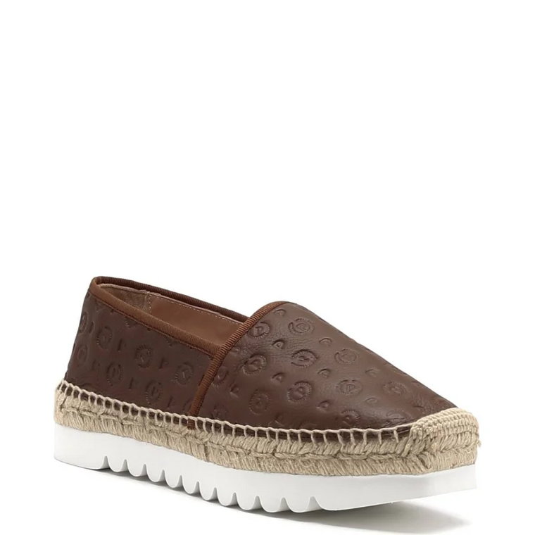 Pollini Skórzane espadryle