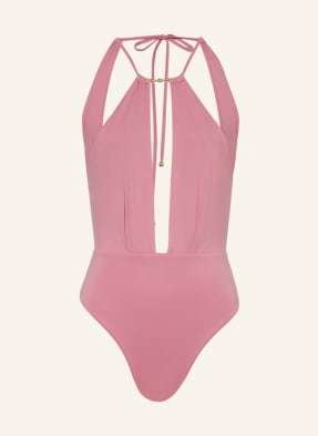 Max Mara Beachwear Strój Kąpielowy Z Dekoltem High Neck Claris rosa