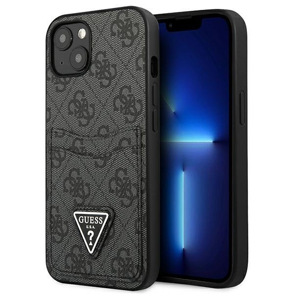 Guess GUHCP13SP4TPK iPhone 13 mini 5,4" czarny/black hardcase 4G Triangle Logo Cardslot