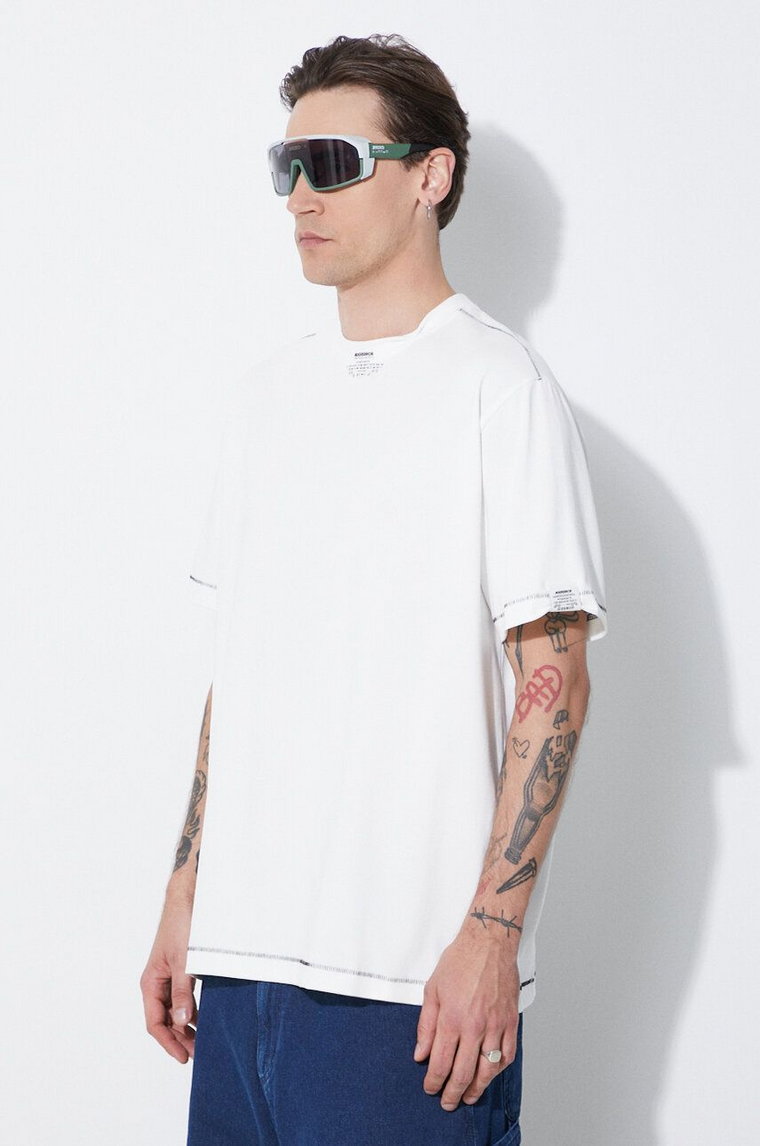 Ader Error t-shirt Tee męski kolor biały gładki BN01SSTS0103