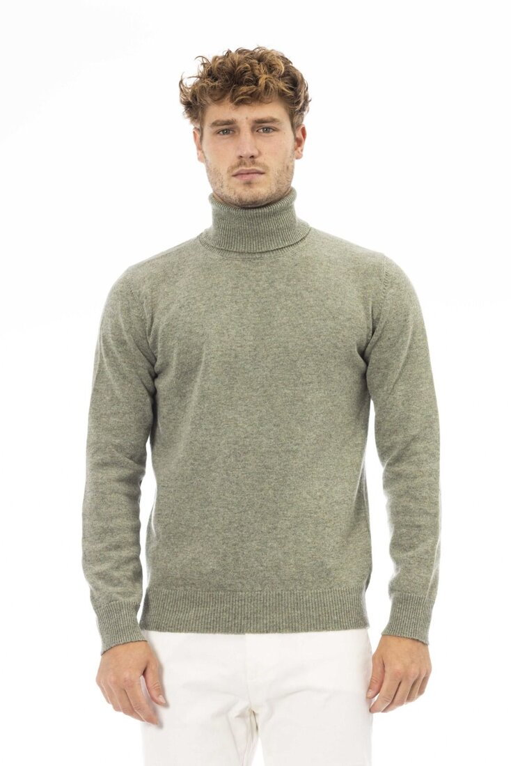 Swetry marki Alpha Studio model AU7813GE kolor Zielony. Odzież męska. Sezon:
