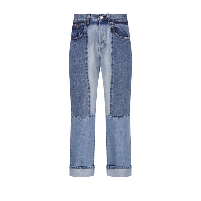 8439 Jasne/Średnie Vintage Spłukane Cropped Jeans Victoria Beckham