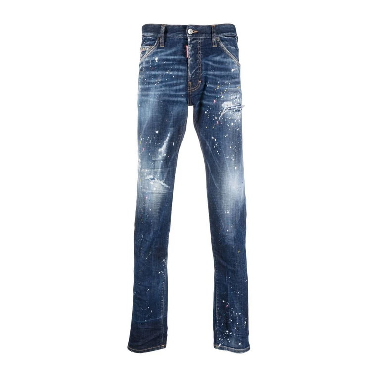 Indygo Plamy Farby Jeansy Dsquared2