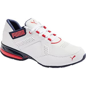 Biało-czerwone męskie sneakersy puma - Męskie - Kolor: Czerwone - Rozmiar: 44