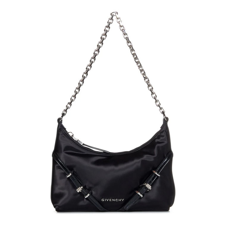 Czarna satynowa torba na ramię z nylonu Givenchy