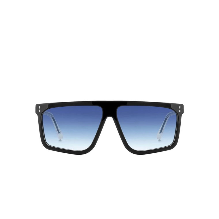 Kwadratowe Czarne Okulary Przeciwsłoneczne z Niebieskimi Soczewkami Isabel Marant