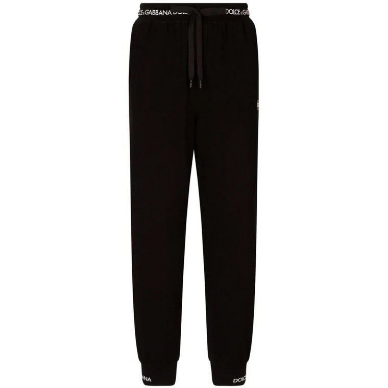 Czarne Spodnie dla Mężczyzn Dolce & Gabbana