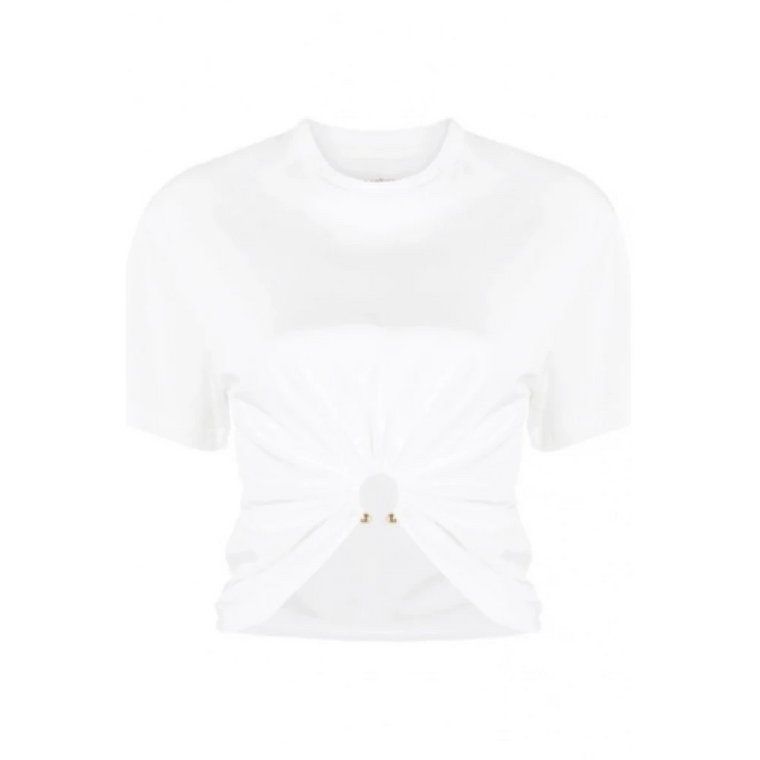 Biała T-shirt Moda Luksus Paco Rabanne