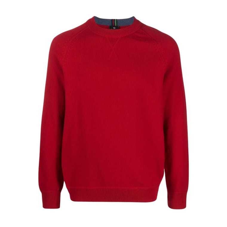 Czerwony Sweter Raglan z Wełny Merino Paul Smith