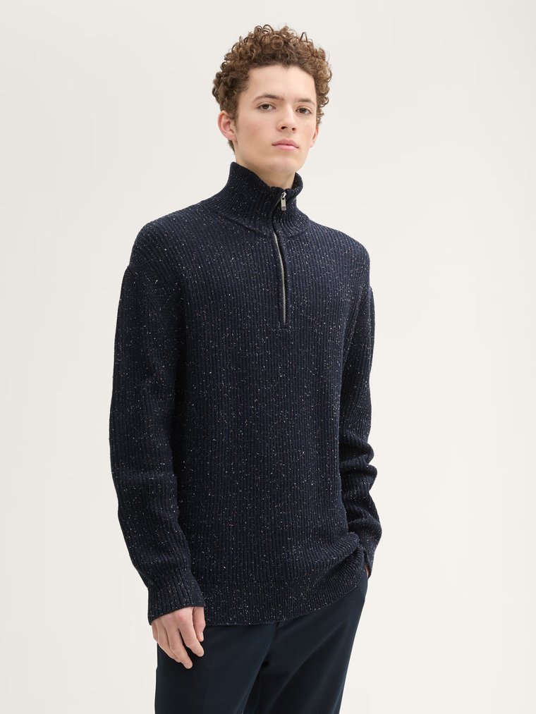 Sweter męski Tom Tailor 1043025 S Granatowy (4068127116536). Swetry z golfem męskie