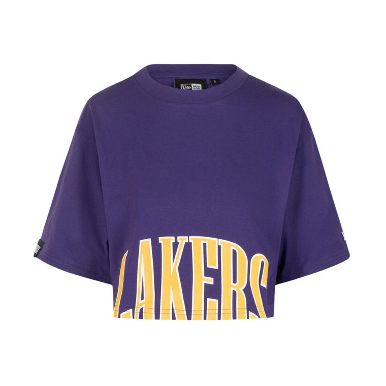 LA Lakers NBA Team Wordmark Crop T-shirt New Era