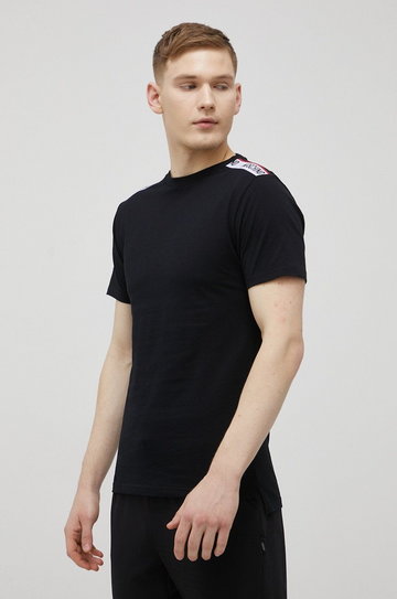 Moschino Underwear t-shirt piżamowy bawełniany kolor czarny z nadrukiem