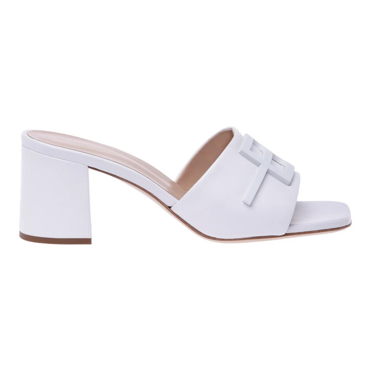 Milk-white nappa leather sandals Baldinini