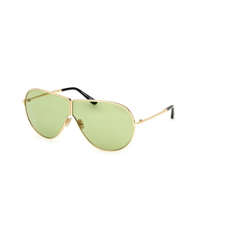 Shiny Deep Gold Green Okulary przeciwsłoneczne Tom Ford