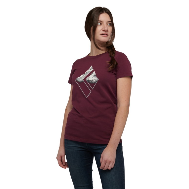 Damska koszulka Black Diamond Mountain Logo SS Tee blackberry - XS