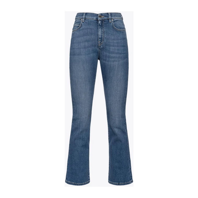 Niebieskie Bootcut Jeansy Pinko