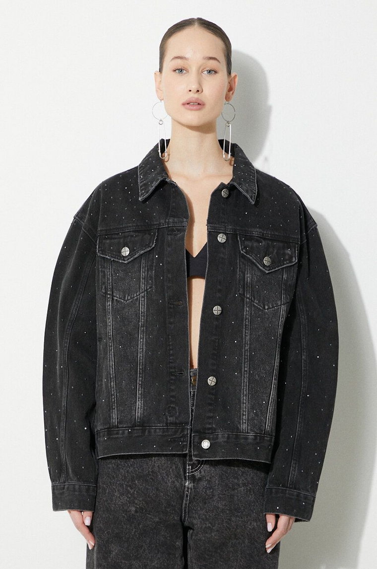 KSUBI kurtka jeansowa Oversized Jacket Krystal Noir damska kolor czarny przejściowa oversize WSP24JK013
