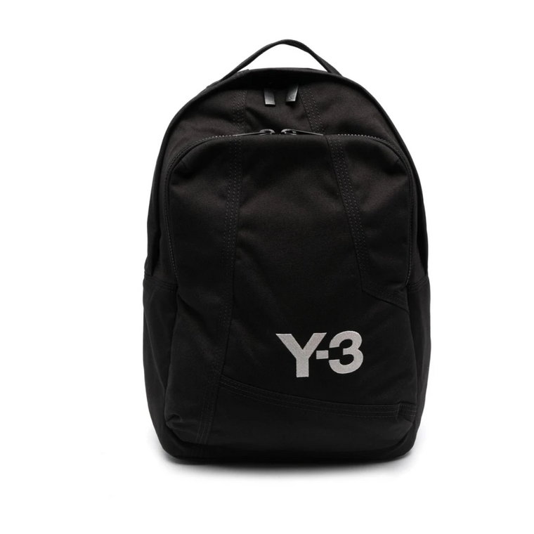 Czarny plecak z haftowanym logo Y-3