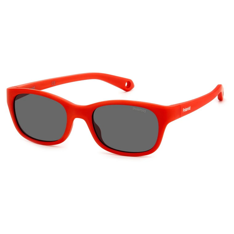 Czerwono-Szare Okulary Przeciwsłoneczne Polaroid