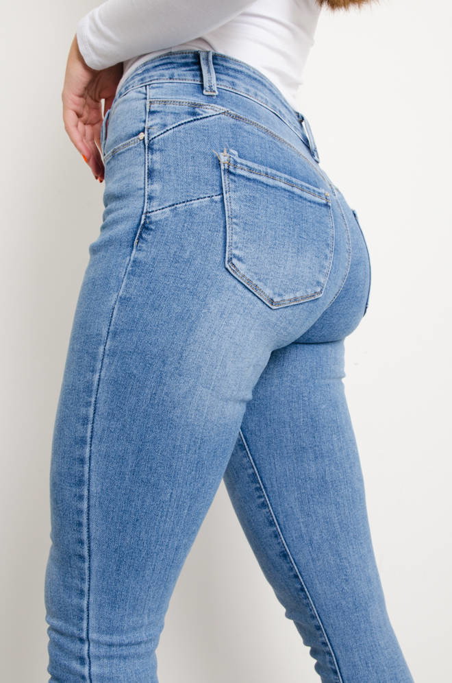 SPODNIE JEANSOWE SKINNY PRZYLEGAJĄCE PUSH UP