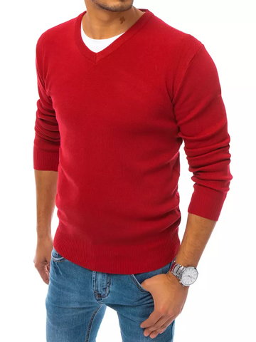 Sweter męski czerwony Dstreet WX1725