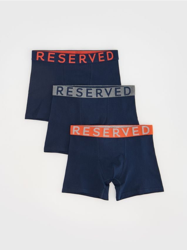 Reserved - 3 pack bokserek Long - granatowy