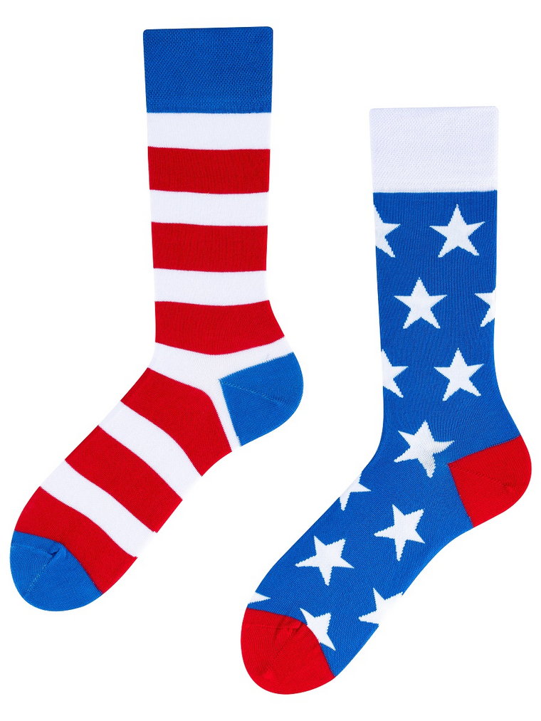 Americano To Go, Todo Socks, Ameryka, Amerykańskie, Paski, Kolorowe Skarpety