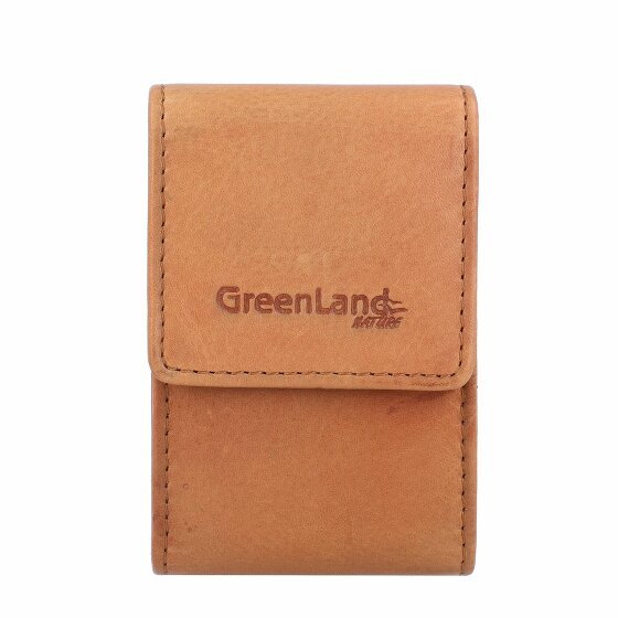 Greenland Nature GreenLand NATURE Etui na karty kredytowe Ochrona RFID Skórzany 7 cm cognac2