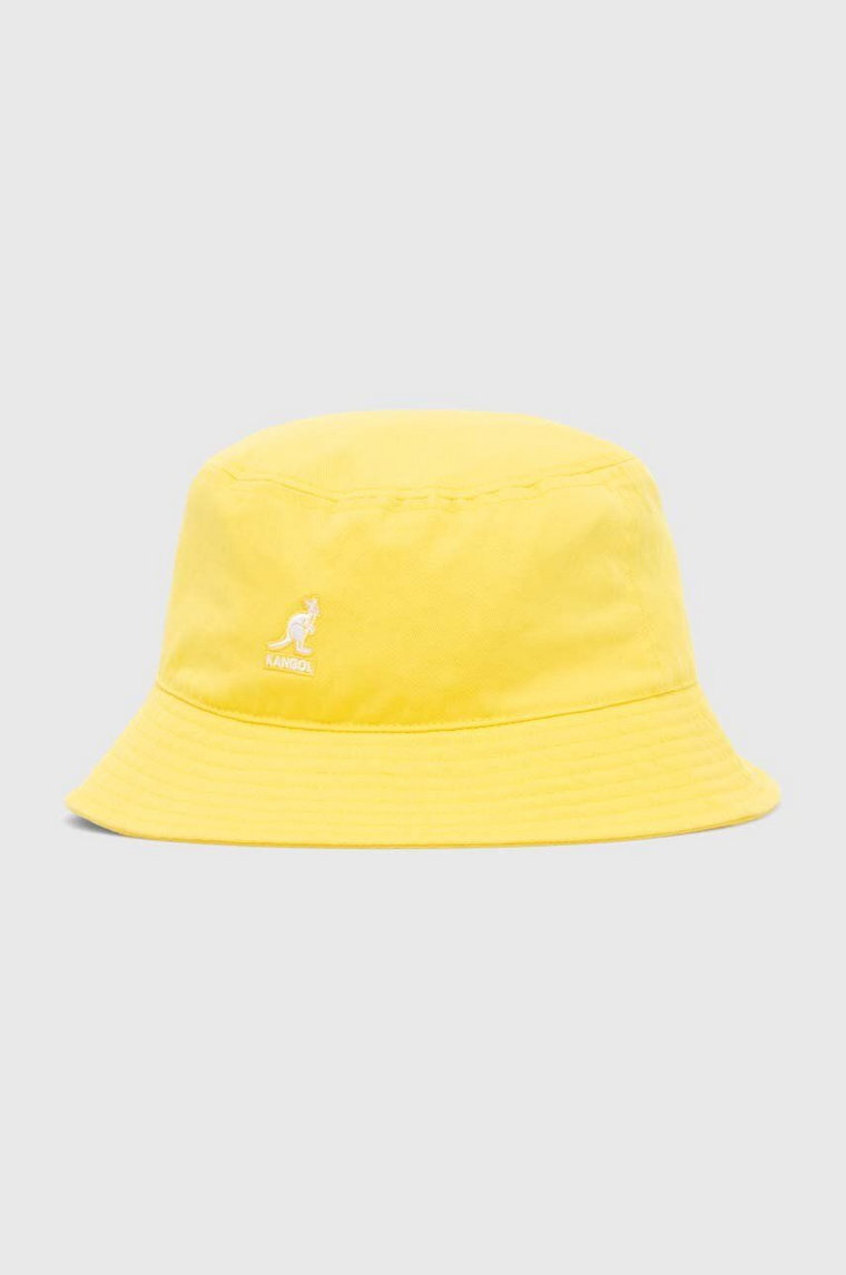 Kangol kapelusz bawełniany Kapelusz Kangol Washed Bucket K4224HT WHITE kolor żółty bawełniany K4224HT-WHITE