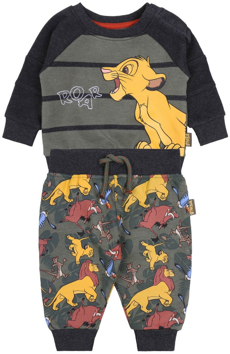 Khaki komplet niemowlęcy bluza+spodnie Król Lew DISNEY 12-18 m 86 cm