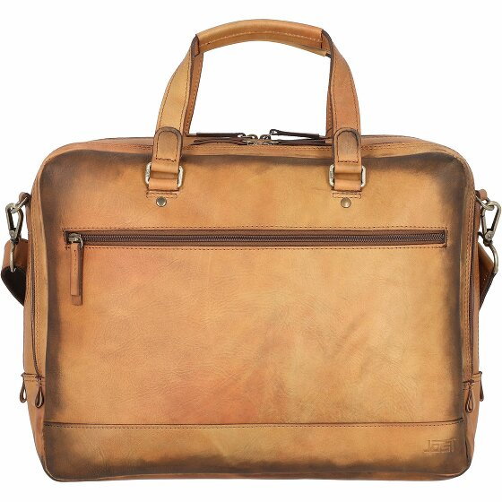 Jost Randers Briefcase Leather 39 cm Laptop Compartment cognac