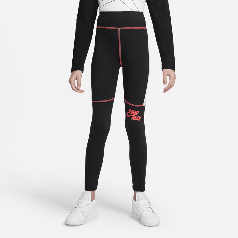 Legginsy dla dużych dzieci (dziewcząt) Jordan Jumpman - Czerń