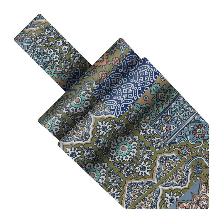 Ascot cotton khaki blue paisley