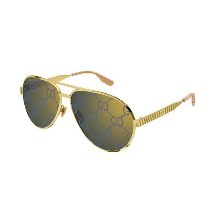 Złote Niebieskie Okulary Gg1513S Gucci