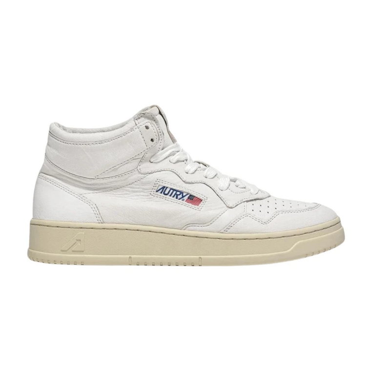 Białe Skórzane Sneakersy z Ikonicznym Logo Autry